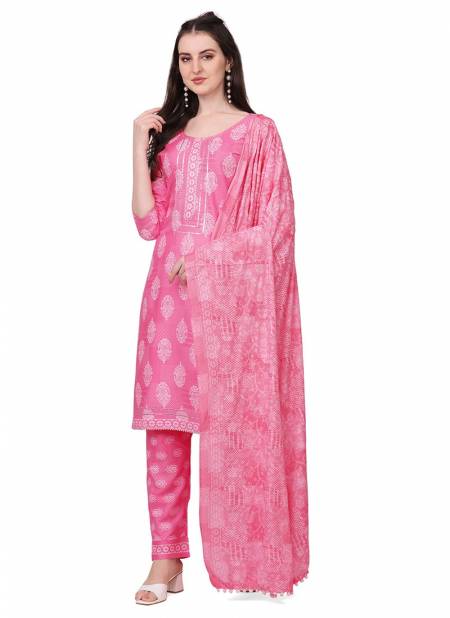 LV New Designer Cotton Daily Wear Women Salwar Suit Collection LV115-PINK